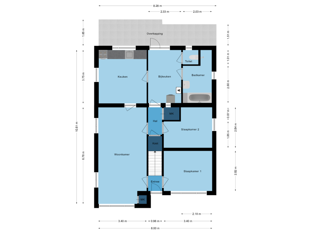 View floorplan of Begane Grond of Lage Mierdsedijk 2-A