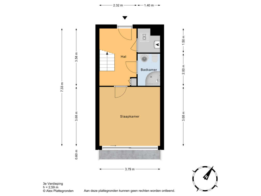 Bekijk plattegrond van 3e Verdieping van Rederserf 34