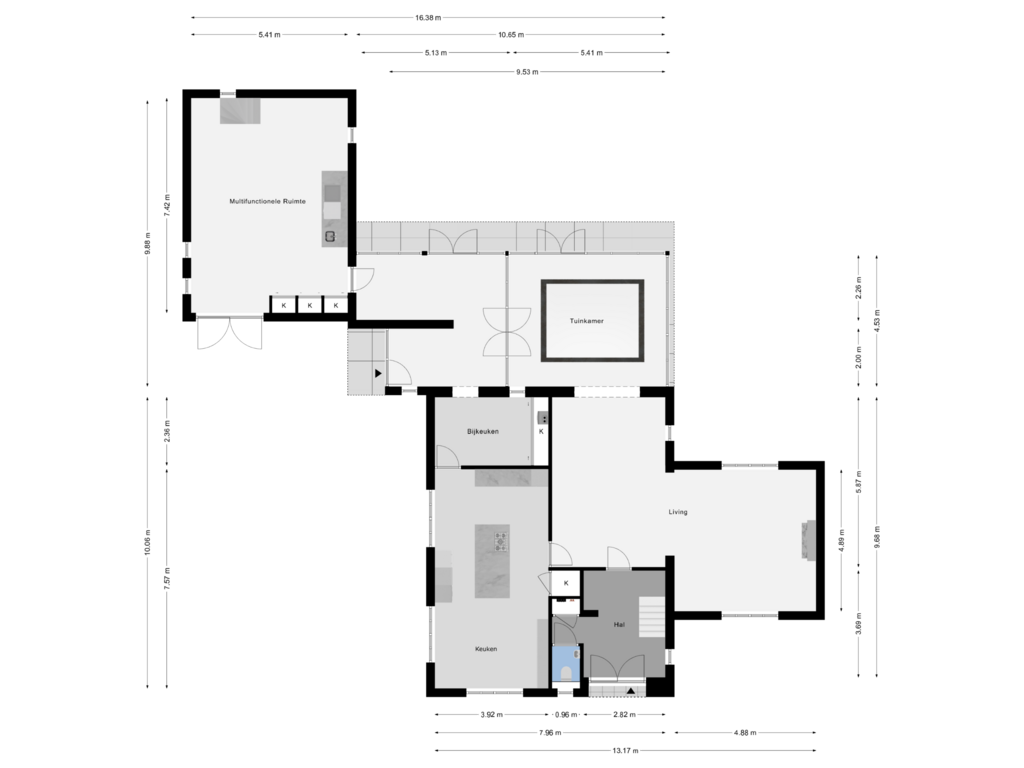 Bekijk plattegrond van Begane Grond van Moerdijkse Postbaan 111