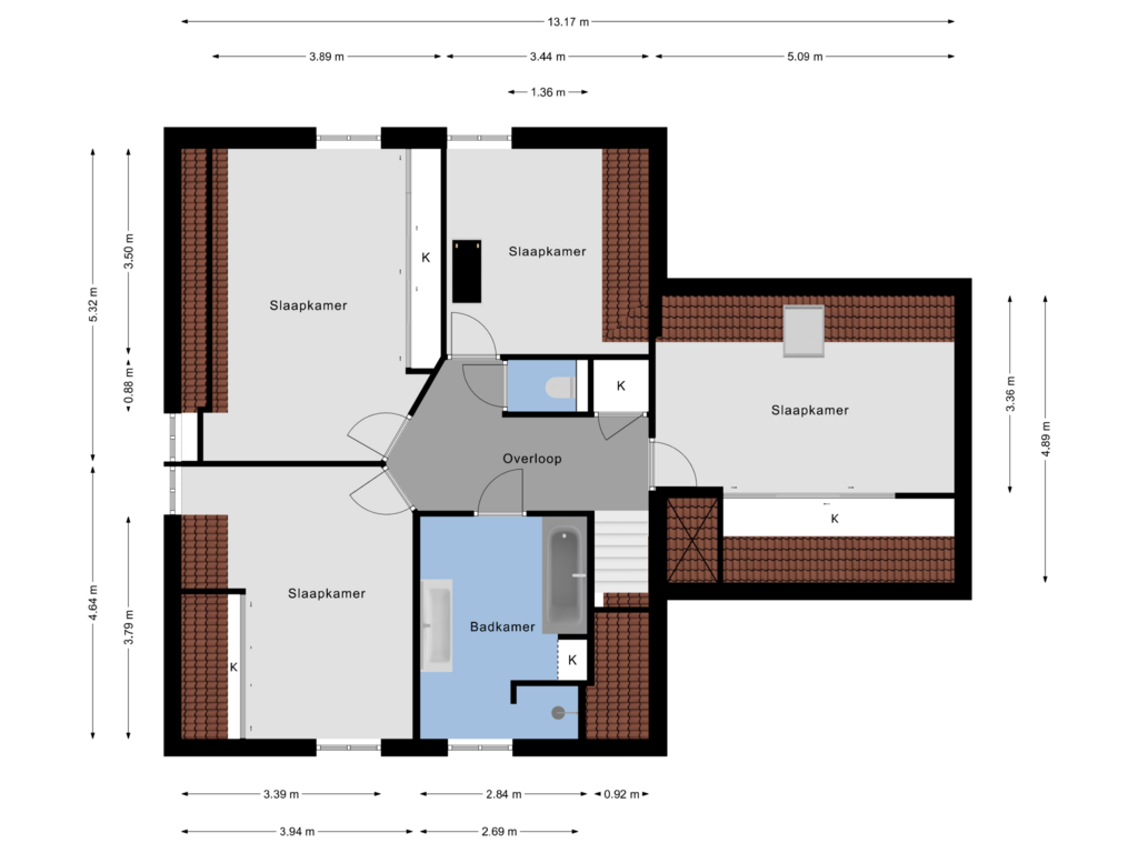 Bekijk plattegrond van 1e Verdieping van Moerdijkse Postbaan 111