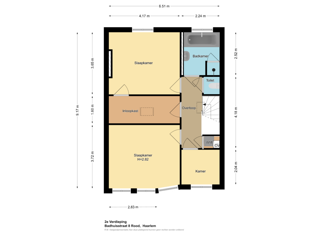 Bekijk plattegrond van 2e Verdieping van Badhuisstraat 8-RD