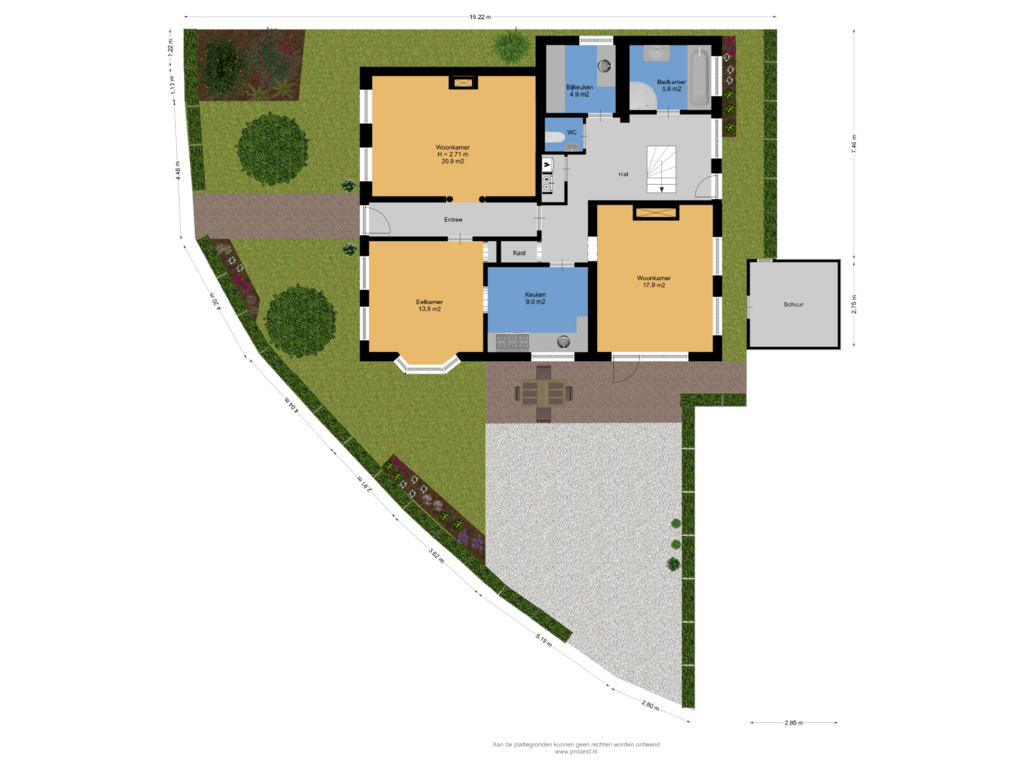 View floorplan of Begane Grond Met Tuin of Bûtenwei 18