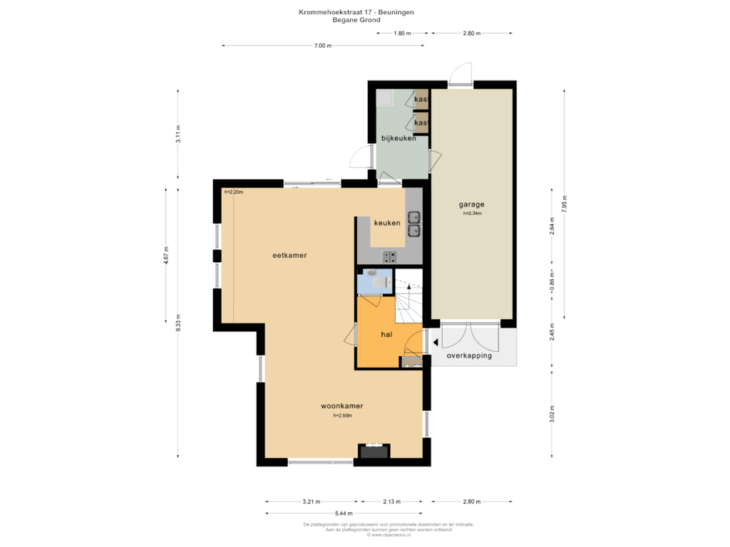 Bekijk plattegrond van Begane Grond van Krommehoekstraat 17