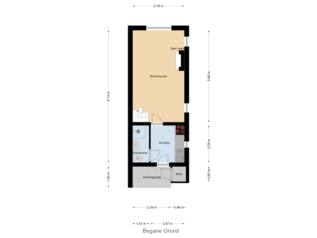 Bekijk plattegrond van Begane Grond van Elleboog 4