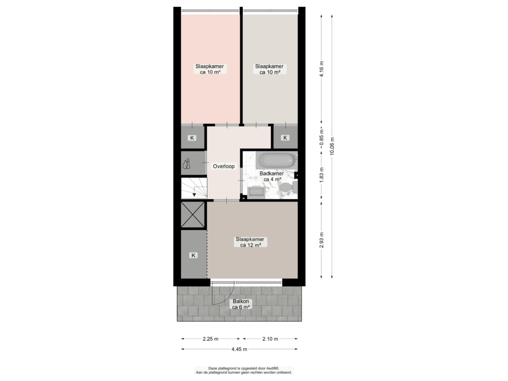 Bekijk plattegrond van Tweede verdieping van Zonnelaan 60