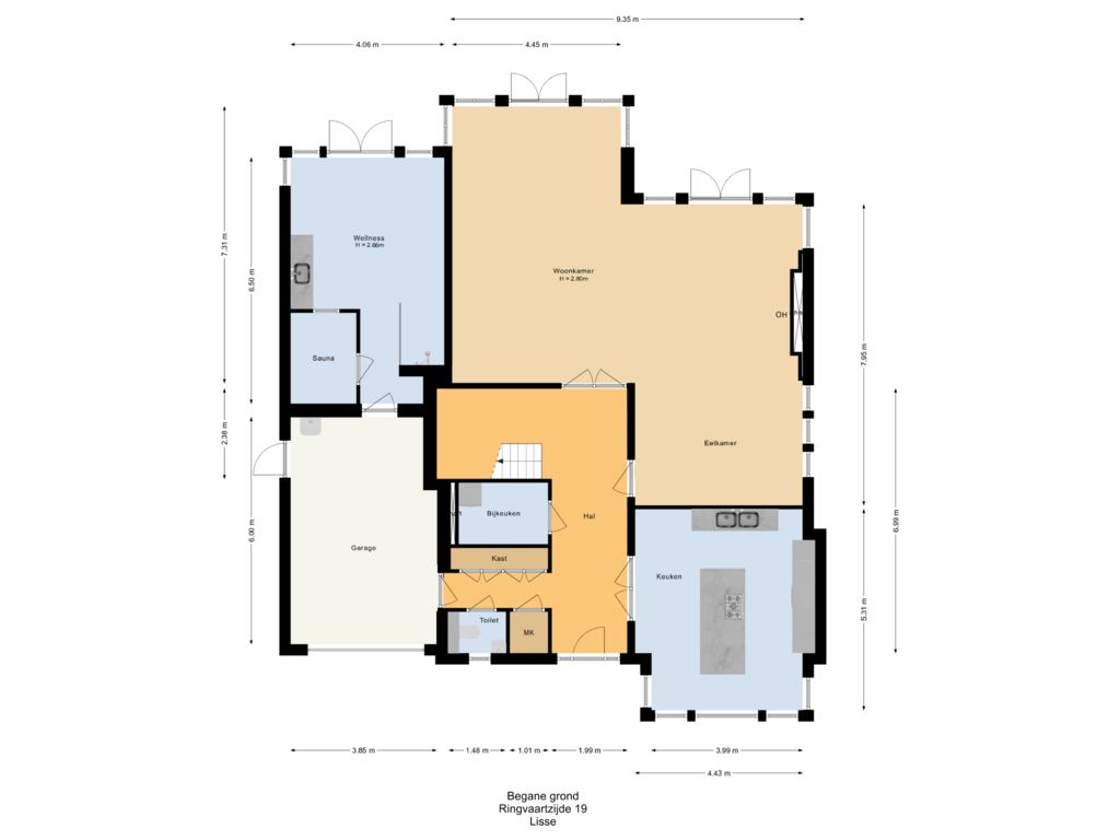 Bekijk plattegrond van Begane grond van Ringvaartzijde 19