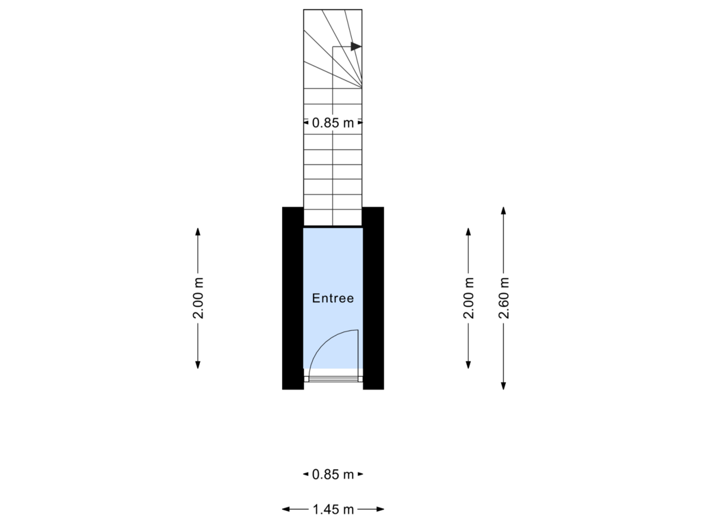 View floorplan of Entree of Groenesteinstraat 42