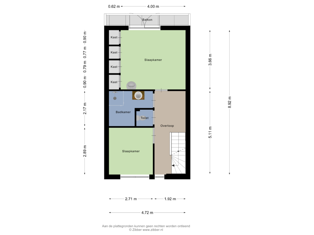 Bekijk plattegrond van Vierde Verdieping van Boulevard De Ruyter 12