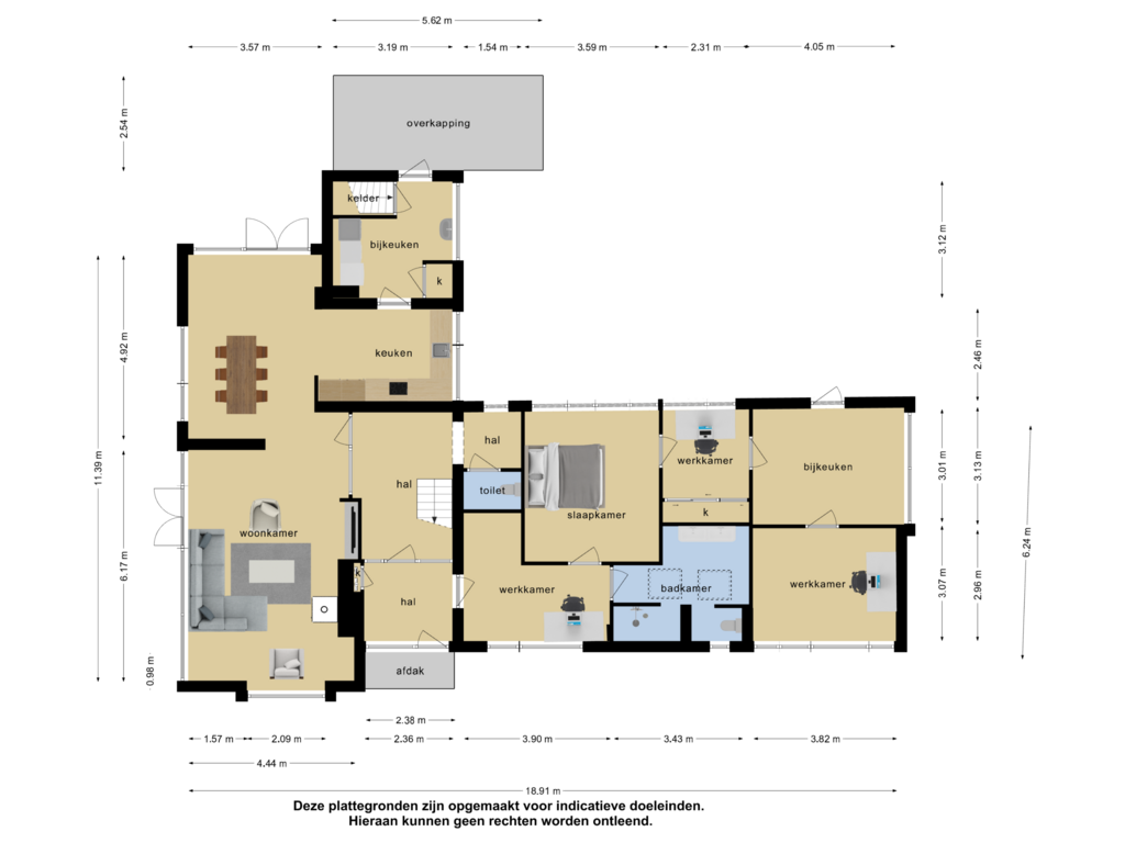 View floorplan of Begane grond of Oude Tempellaan 6