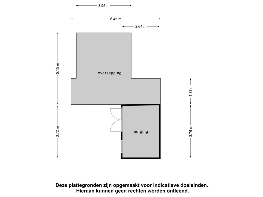 View floorplan of Berging of Oude Tempellaan 6