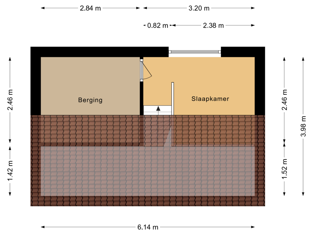 View floorplan of Zolder en Vide of Kwartaalstraat 57