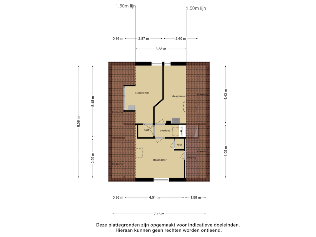 View floorplan of Eerste Verdieping of Ds Veenweg 193