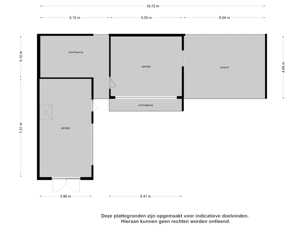 View floorplan of Garage of Ds Veenweg 193