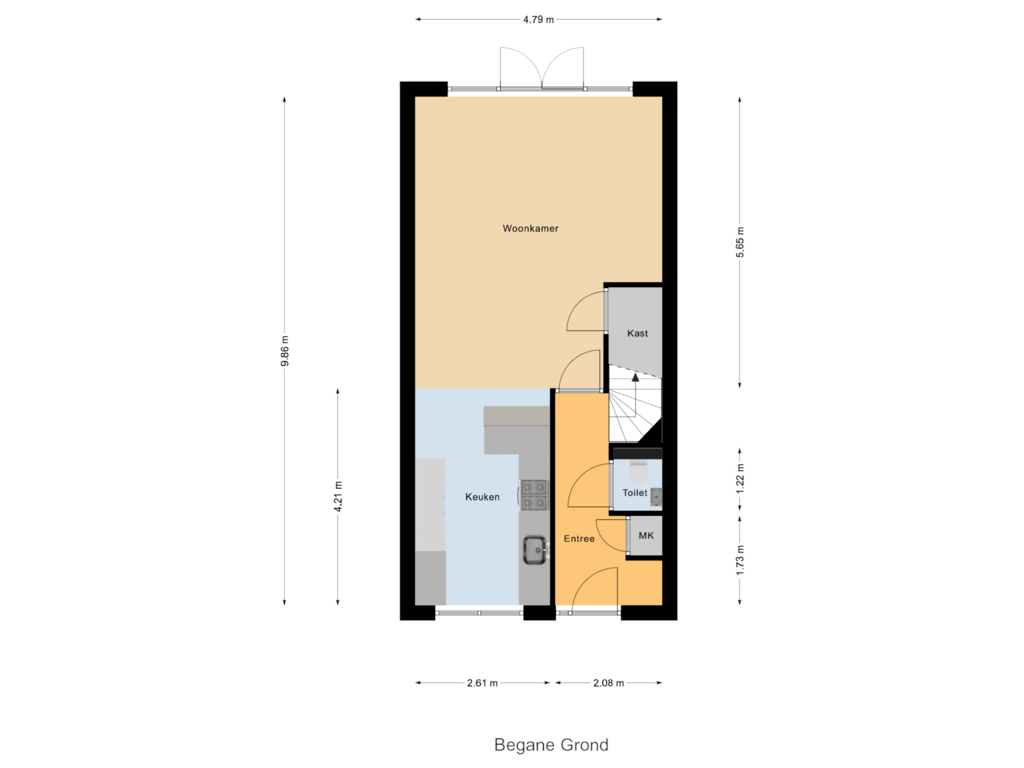 View floorplan of Begane Grond of Duinrel 26