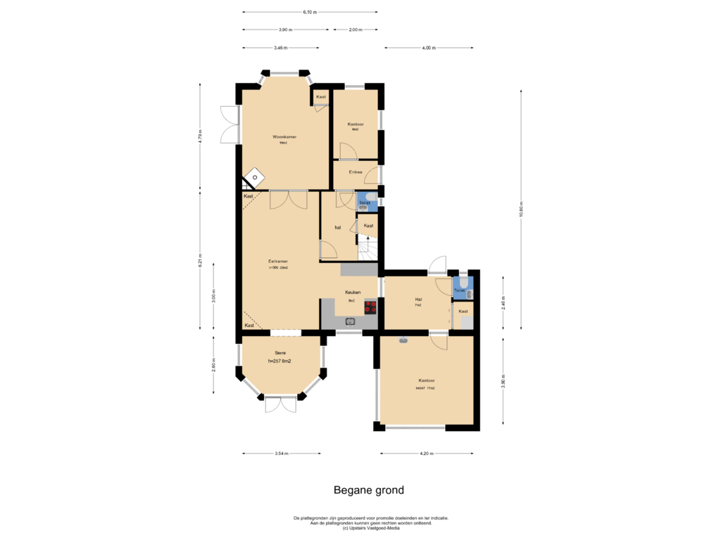 View floorplan of Begane grond of Zandvoortweg 9