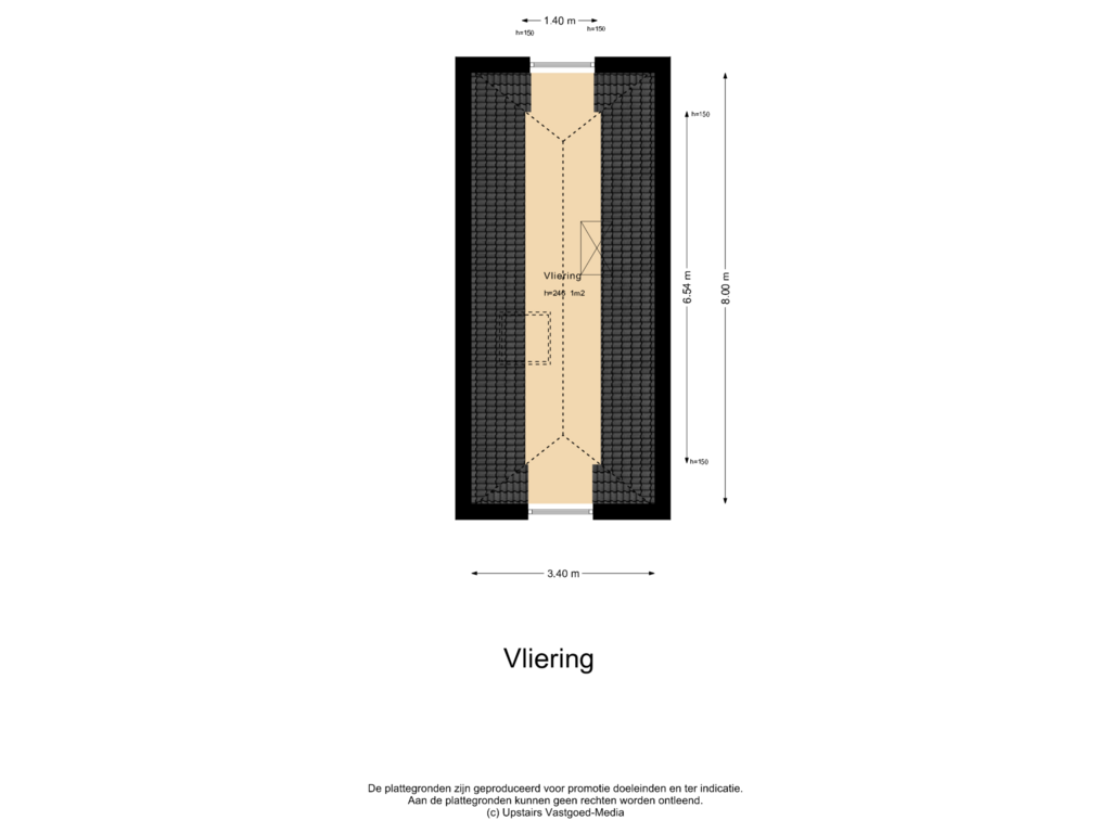 View floorplan of Vliering of Zandvoortweg 9