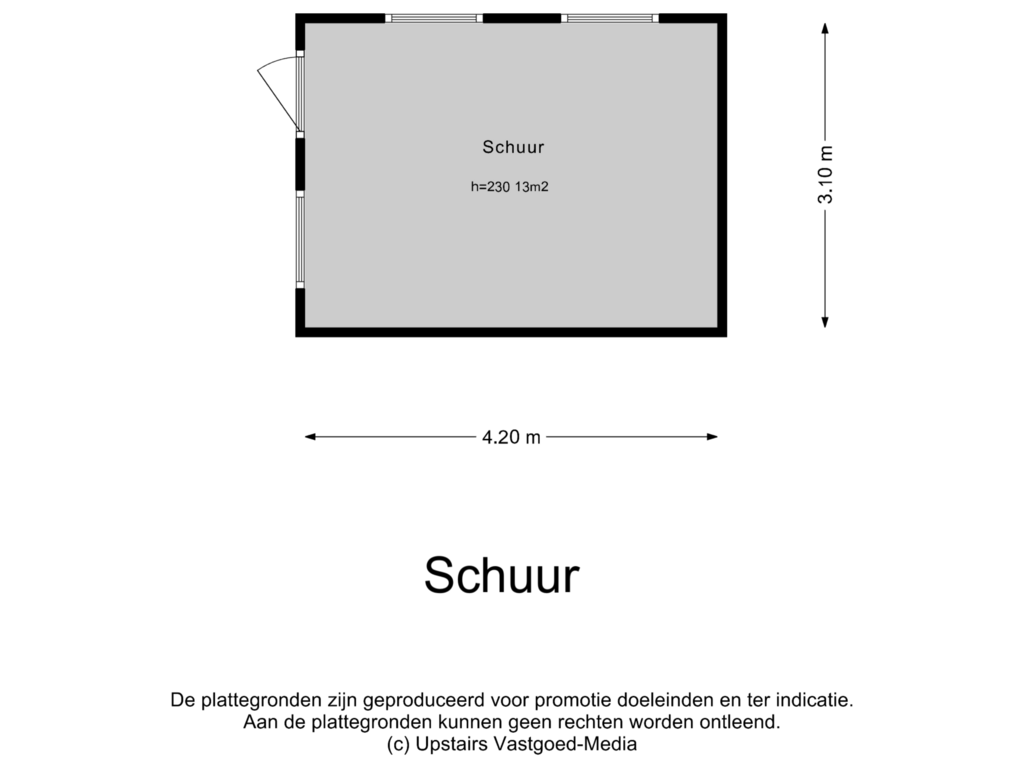 View floorplan of Schuur of Zandvoortweg 9