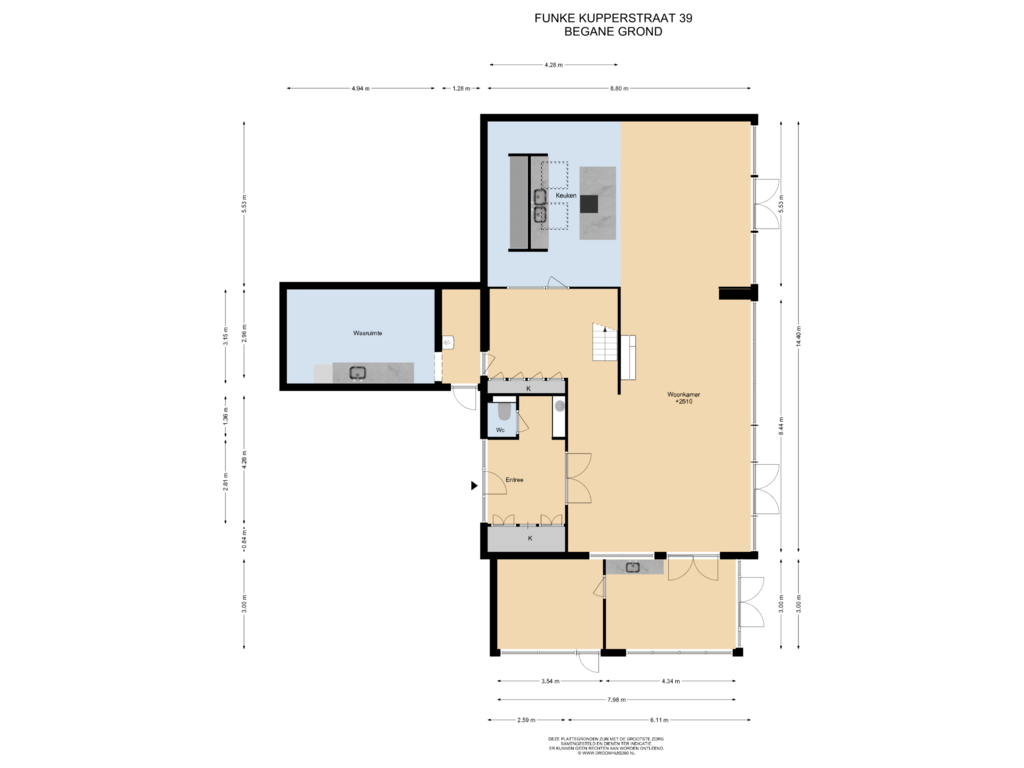 Bekijk plattegrond van Begane Grond van Funke Küpperstraat 39