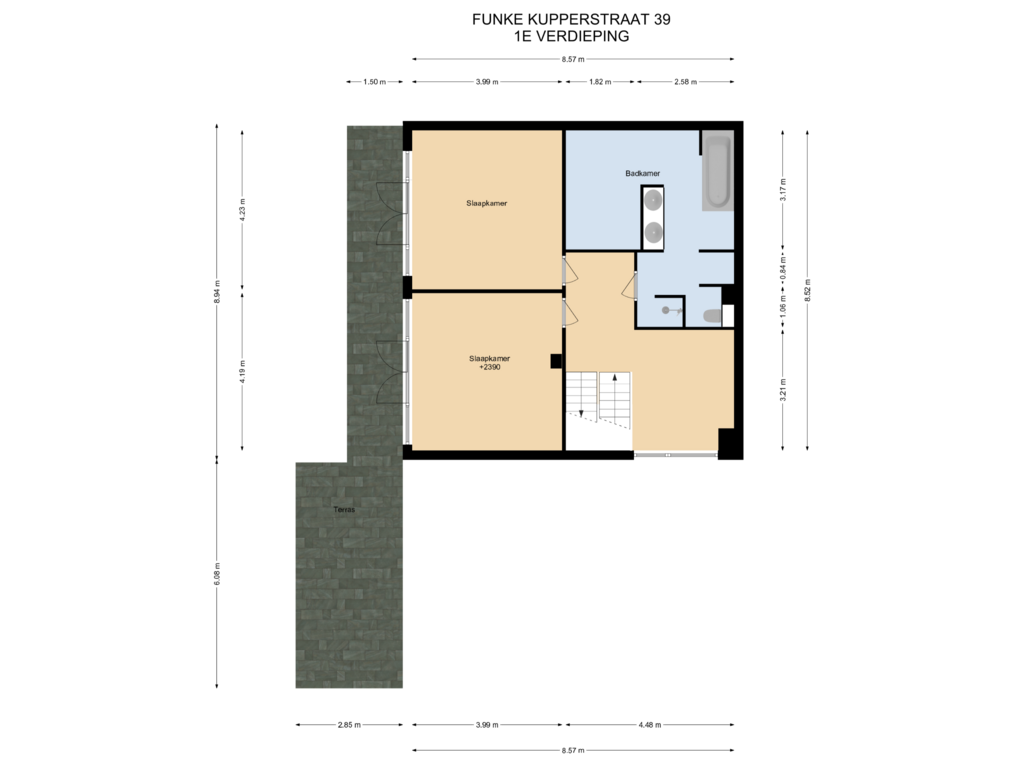 Bekijk plattegrond van 1E Verdieping van Funke Küpperstraat 39