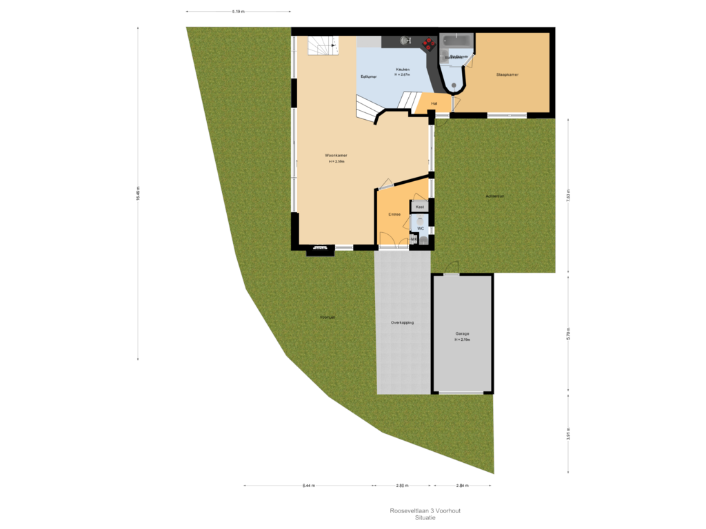 Bekijk plattegrond van Situatie van Rooseveltlaan 3