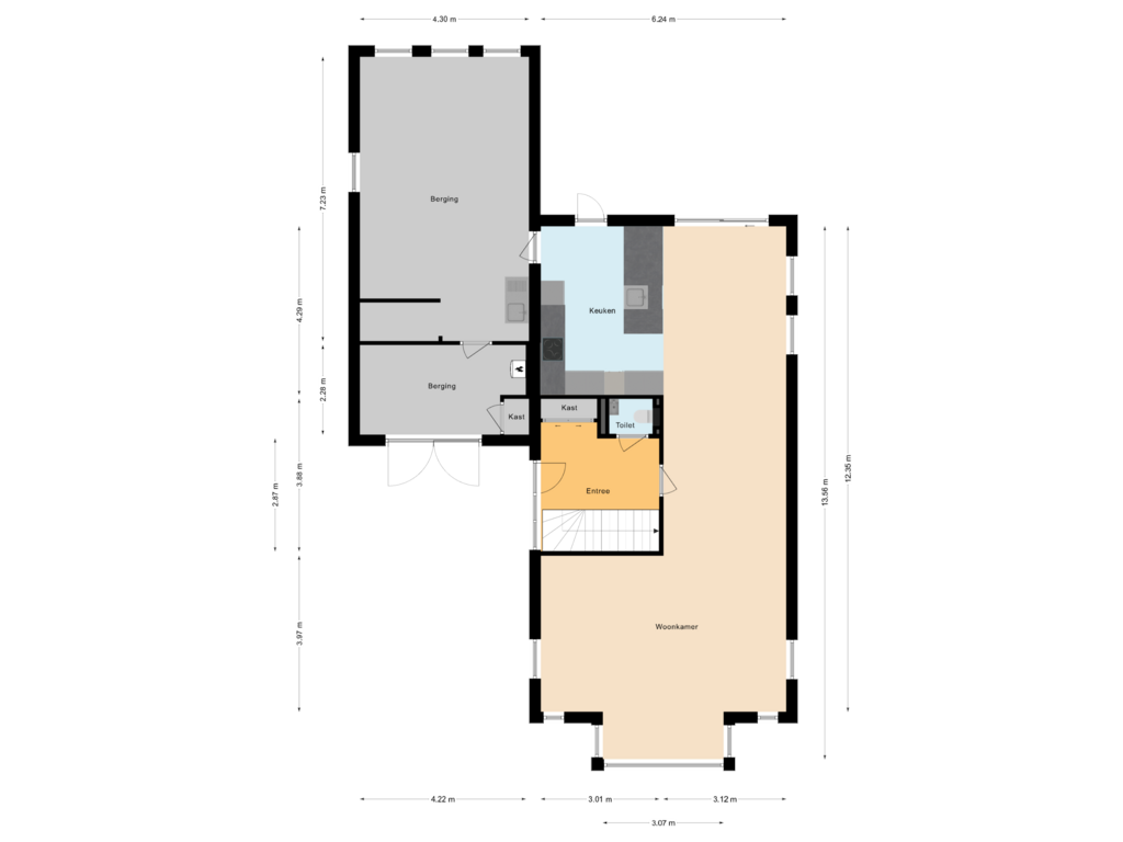 View floorplan of Begane Grond of Boskampstraat 30