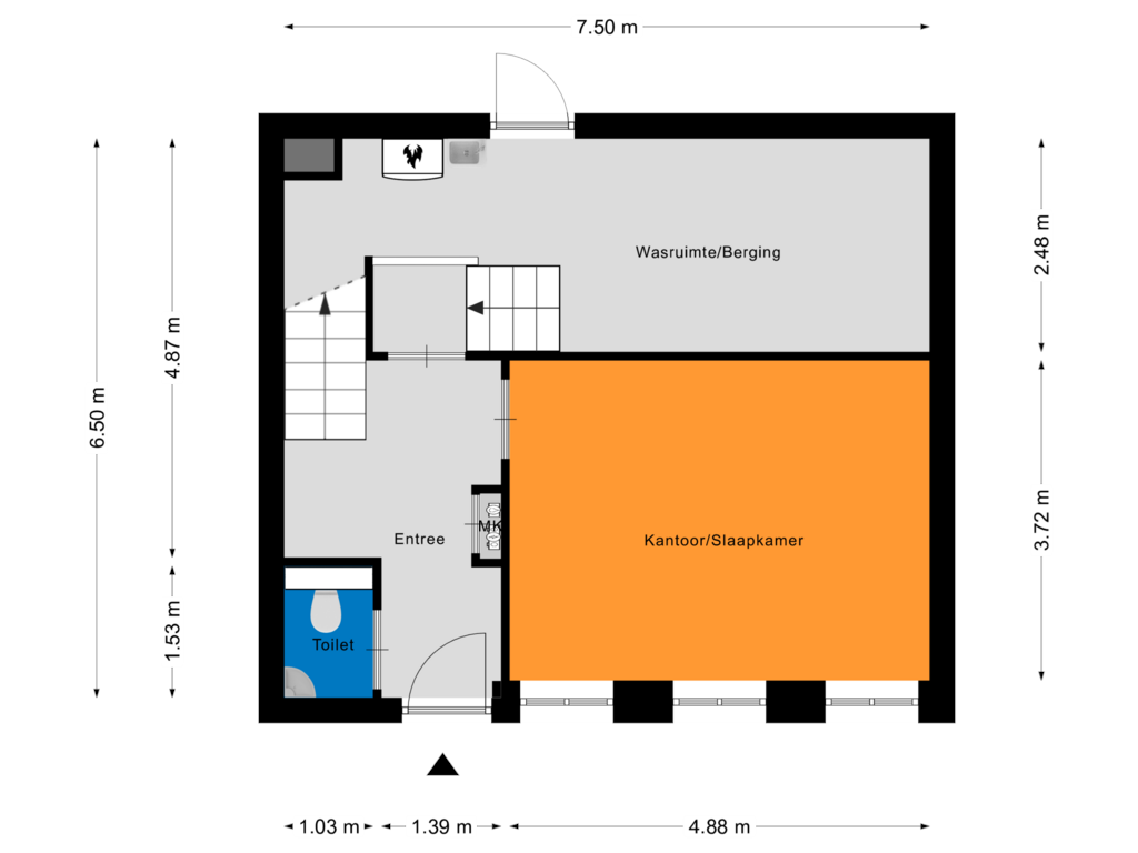 View floorplan of Begane Grond of Beurdsestraat 46