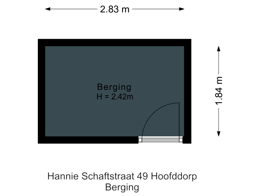 Bekijk plattegrond van Berging van Hannie Schaftstraat 49