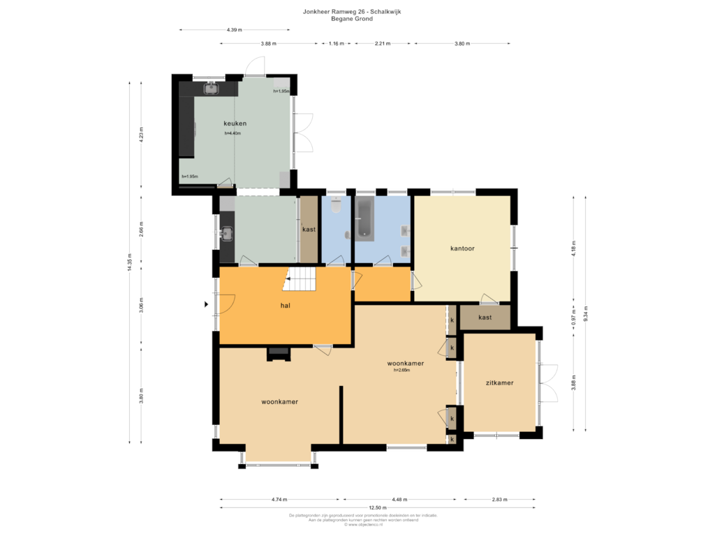 View floorplan of Begane Grond of Jonkheer Ramweg 26