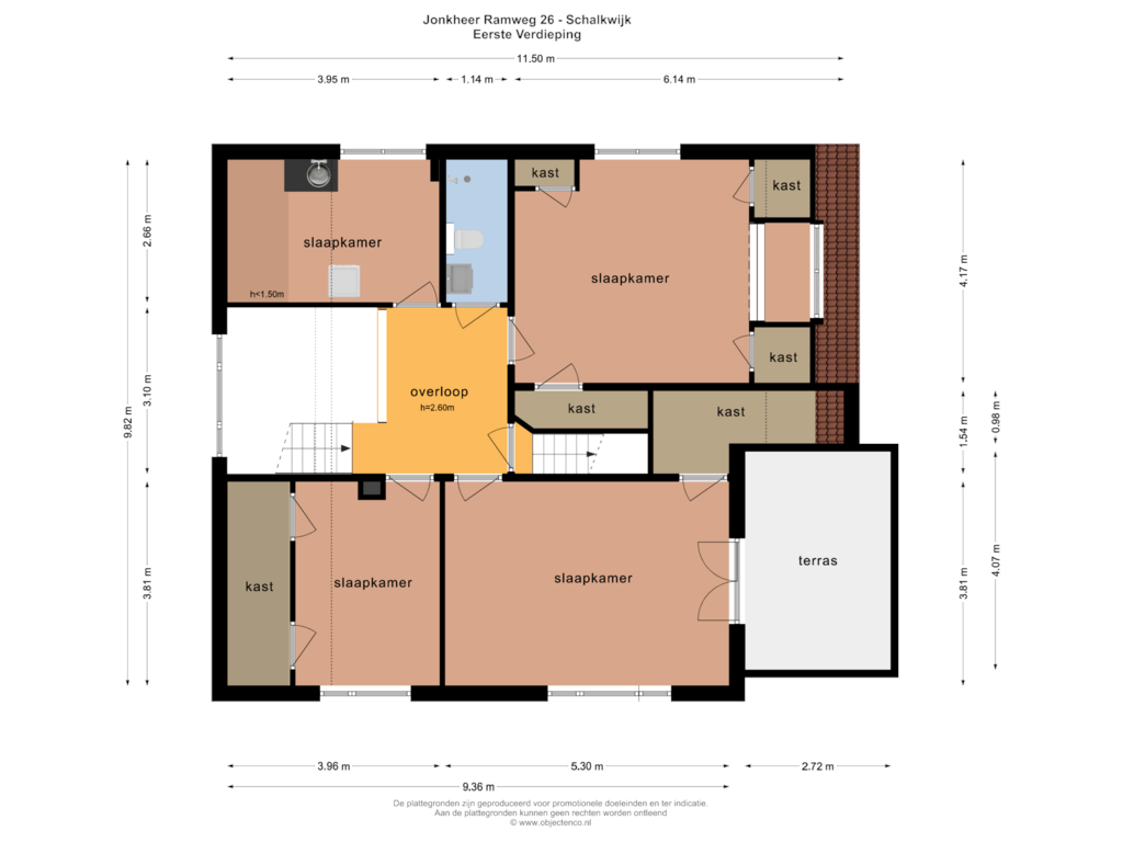 View floorplan of Eerste Verdieping of Jonkheer Ramweg 26