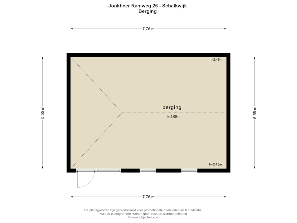 View floorplan of Berging of Jonkheer Ramweg 26