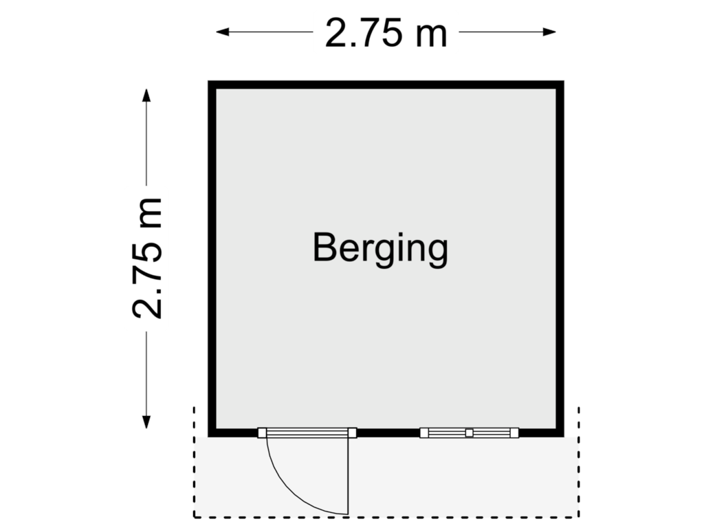 Bekijk plattegrond van Tuinhuisje van Wagenweg 2