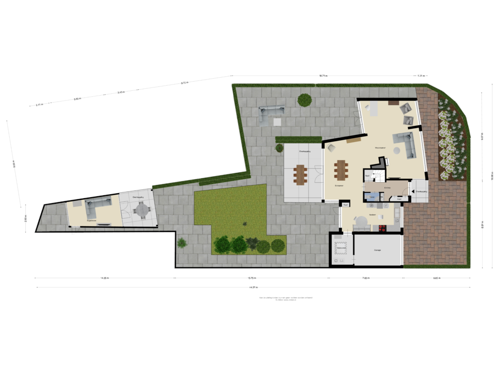 Bekijk plattegrond van Begane grond-tuin van Hendrik Jesselaan 28