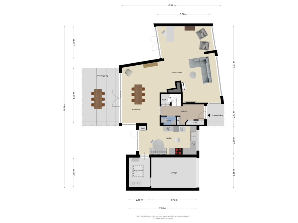 Bekijk plattegrond van Begane grond van Hendrik Jesselaan 28