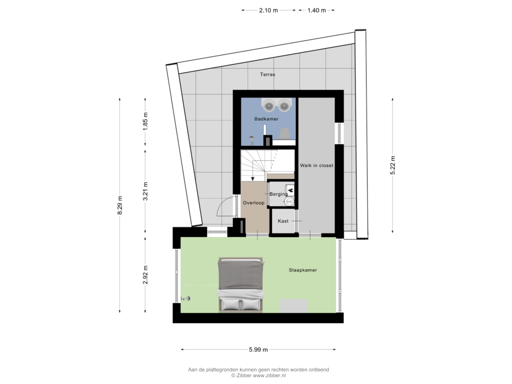 Bekijk plattegrond van Tweede verdieping van Hendrik Jesselaan 28