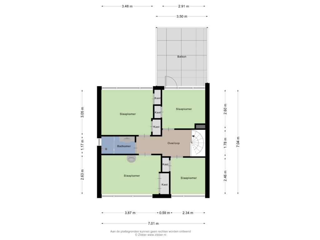 View floorplan of Eerste Verdieping of Neptunusstraat 3