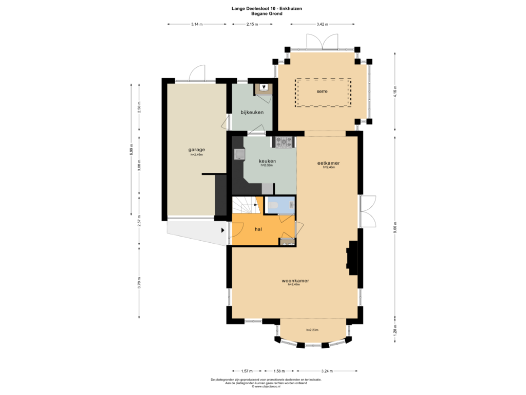 Bekijk plattegrond van BEGANE GROND van Lange Deelesloot 10