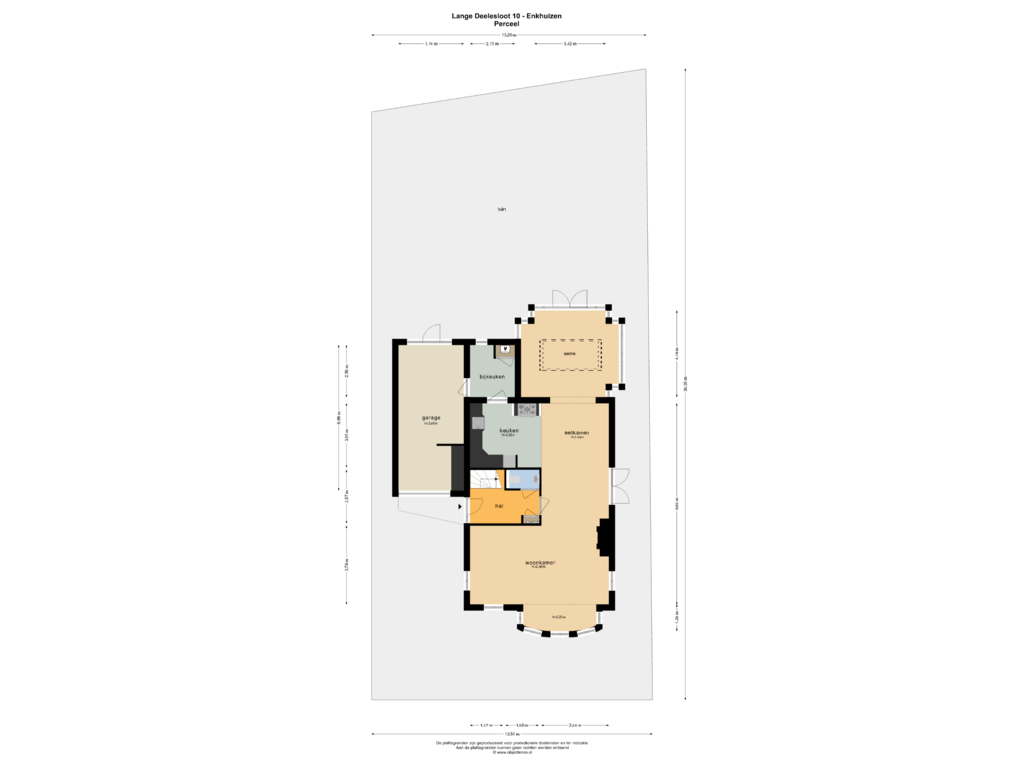 Bekijk plattegrond van PERCEEL van Lange Deelesloot 10