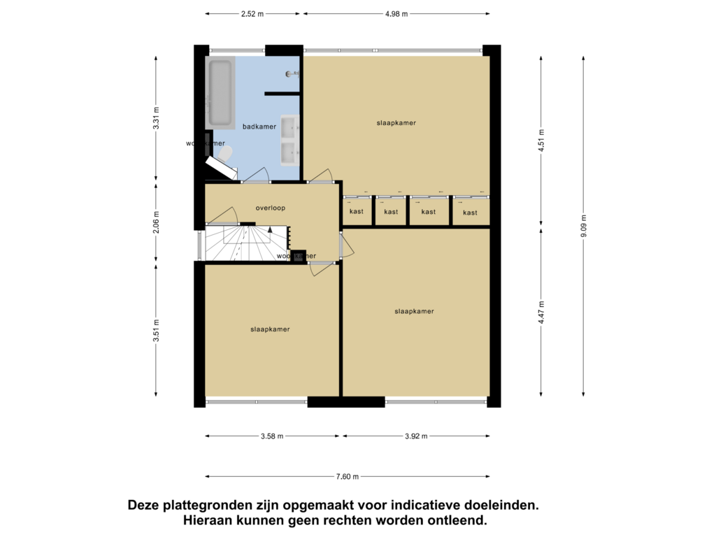 View floorplan of Eerste Verdieping of Rietbergstraat 1