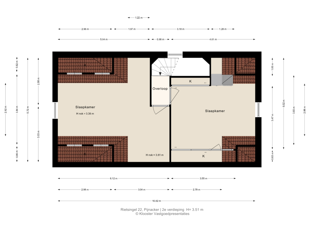 Bekijk plattegrond van 2e verdieping van Rietsingel 22