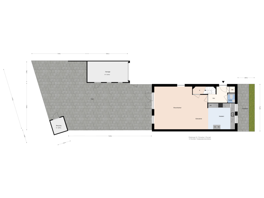 Bekijk plattegrond van Perceel van Rietsingel 22