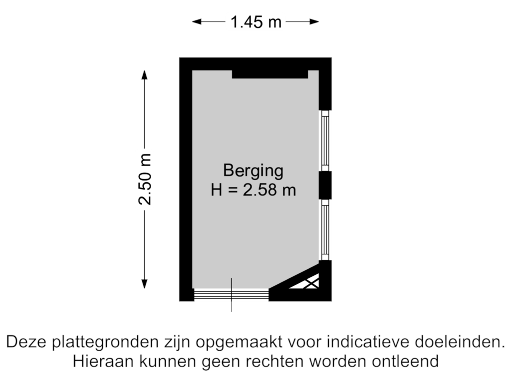 Bekijk plattegrond van Berging van Ridderspoorweg 22