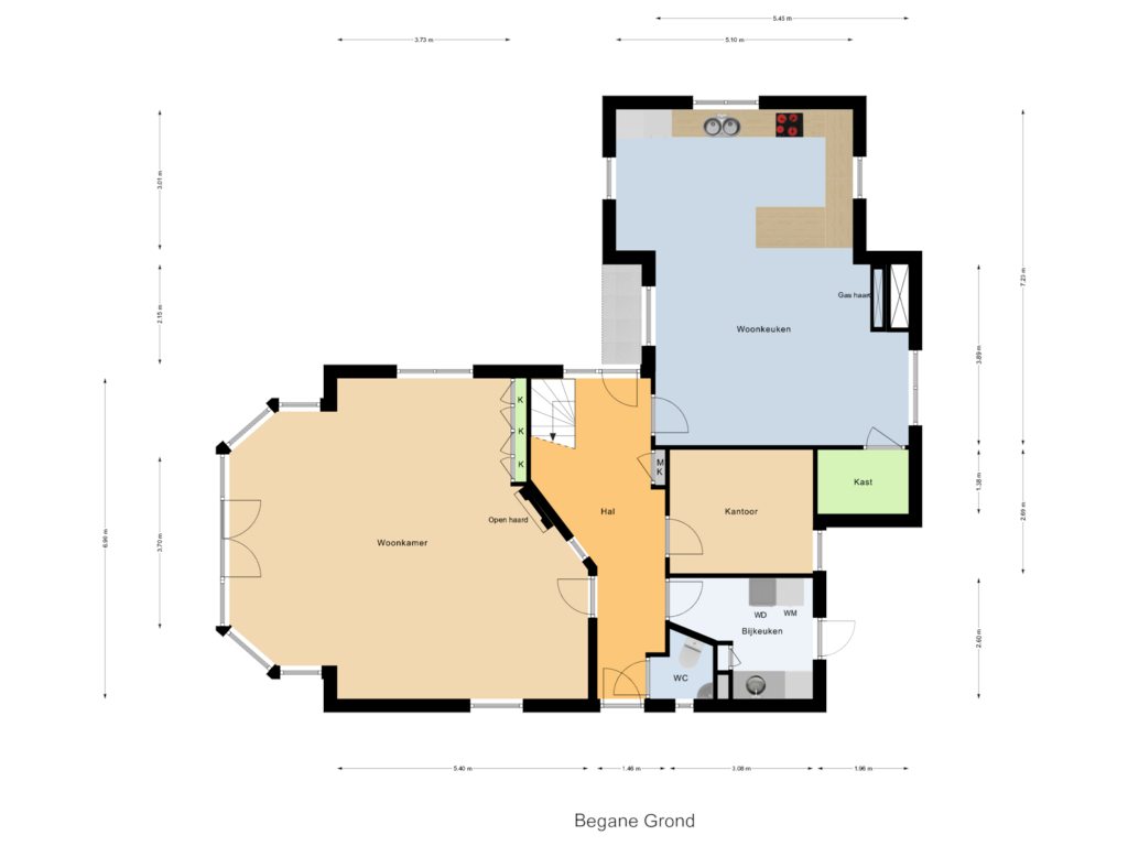 Bekijk plattegrond van Begane Grond van 1e Meijerinkshoekweg 19