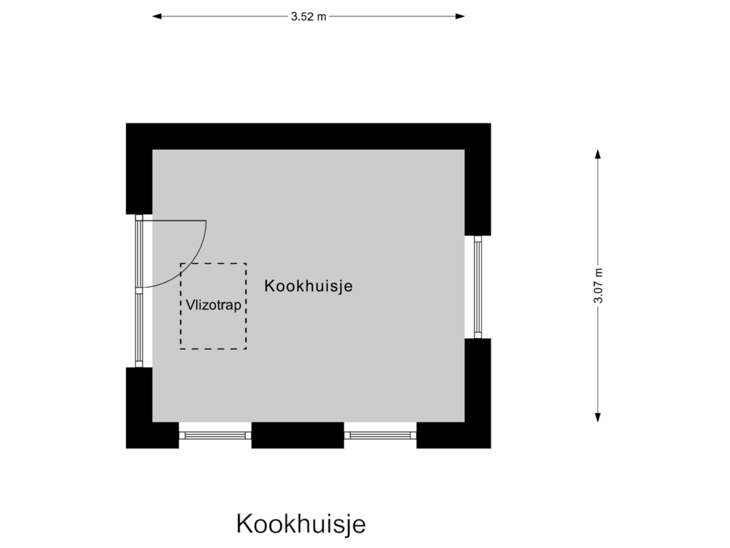 Bekijk plattegrond van Kookhuisje van 1e Meijerinkshoekweg 19