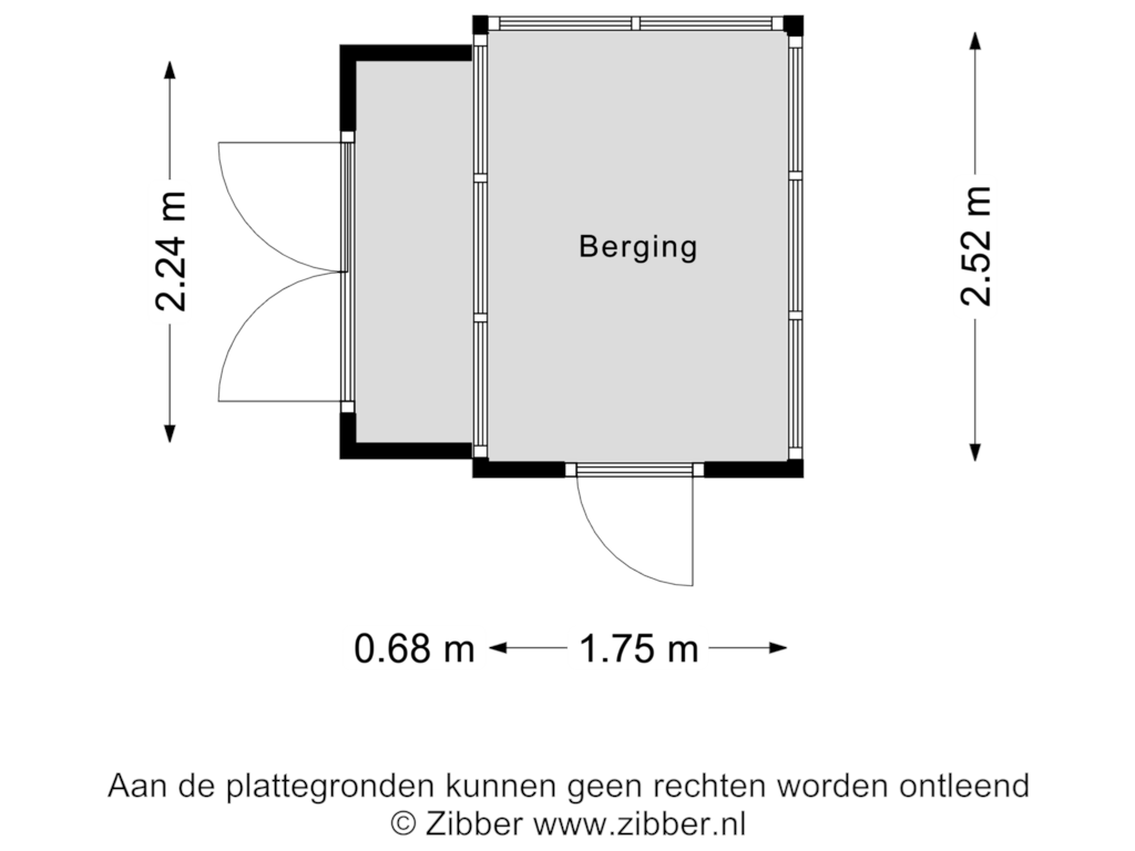 Bekijk plattegrond van Berging van Kopseweg 12