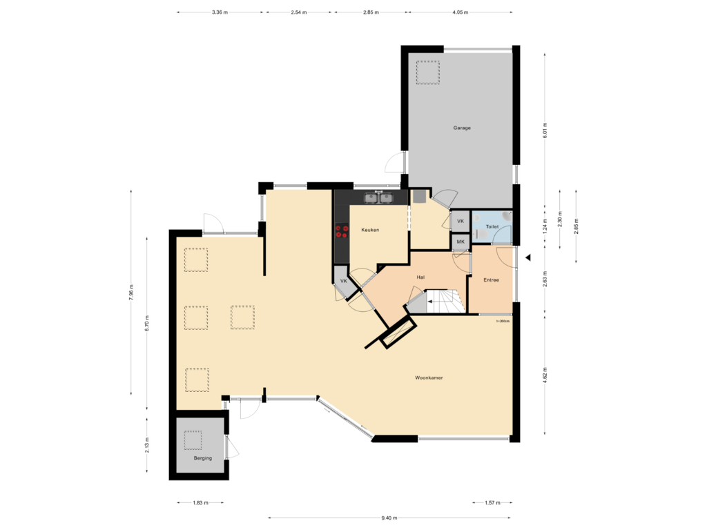 Bekijk plattegrond van Begane Grond van Teylingen 33