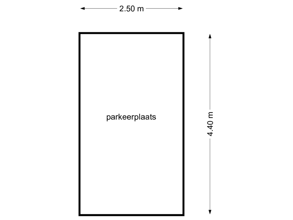 View floorplan of parkeerplaats of Thorbeckeplein 6-B