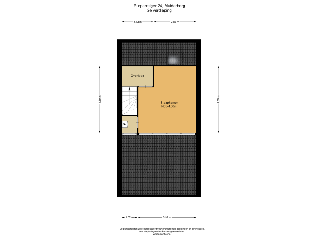 Bekijk plattegrond van 2e verdieping van Purperreiger 24