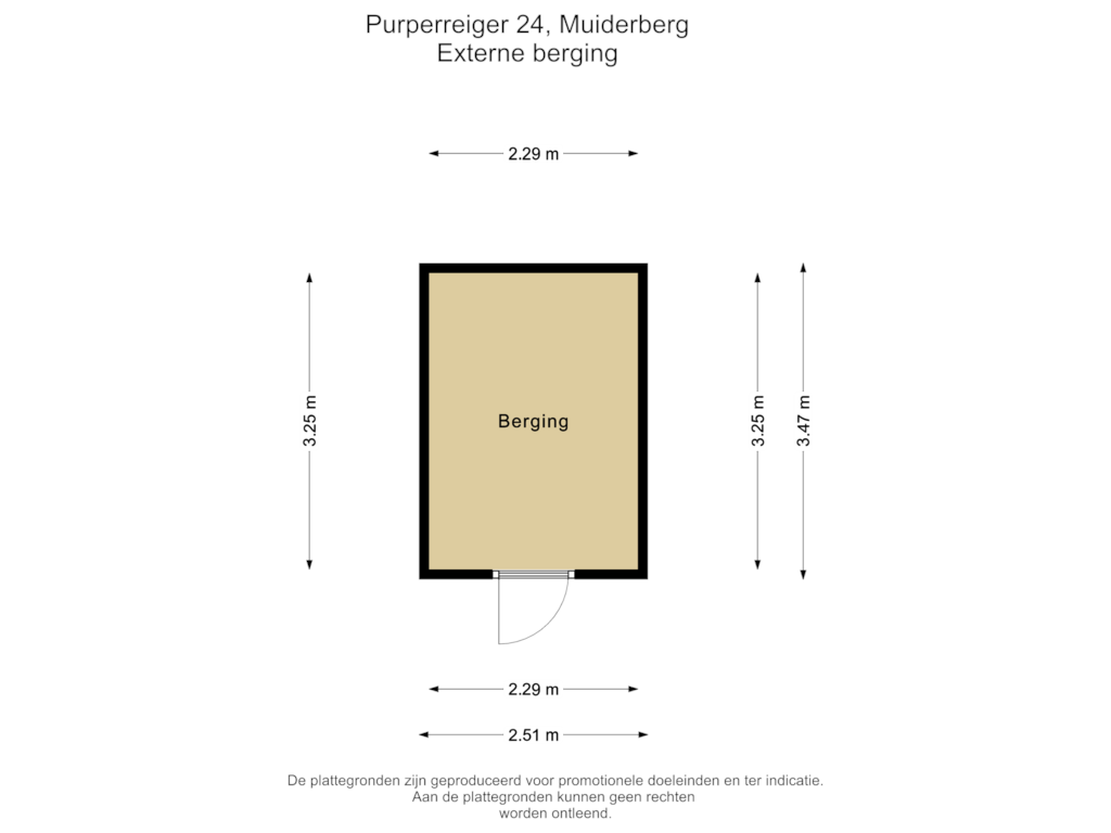 Bekijk plattegrond van Externe berging van Purperreiger 24