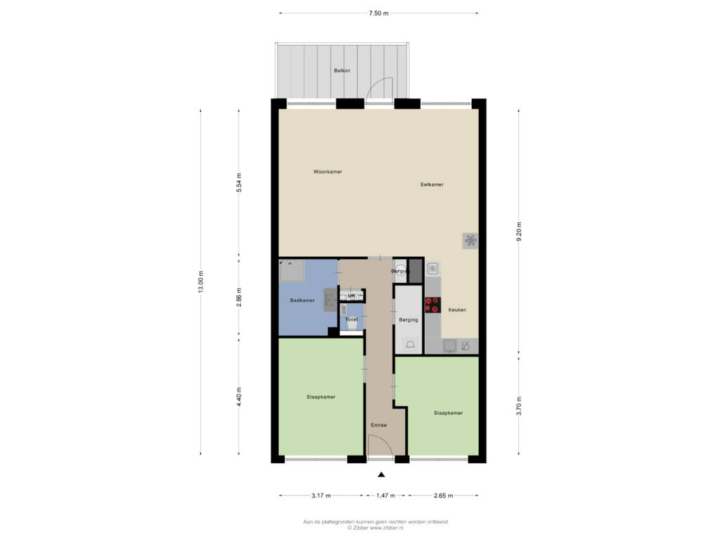 Bekijk plattegrond van Appartement van Pablo Picassostraat 566