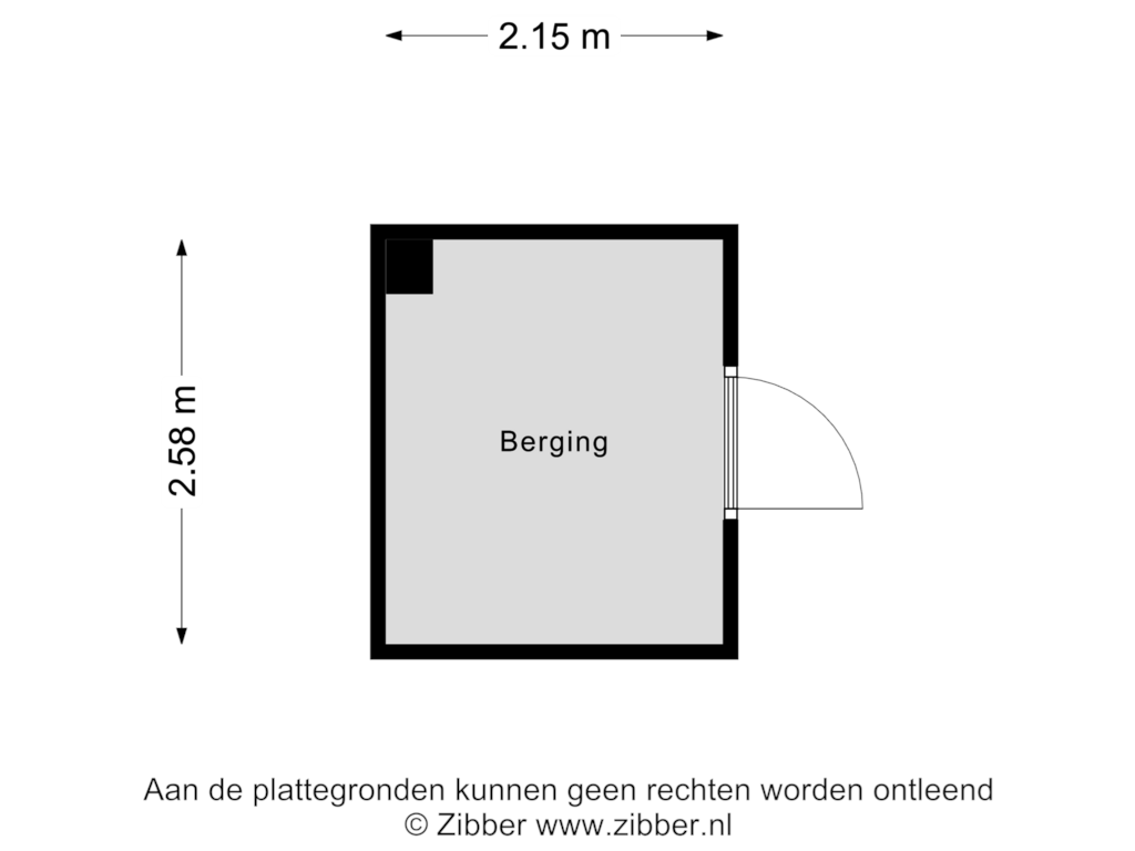 Bekijk plattegrond van Berging van Pablo Picassostraat 566